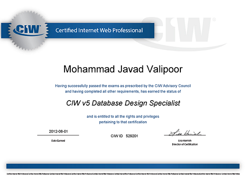 CIW v5 Database Design Specialist